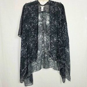 Maurices Lace Kimono Black One Size